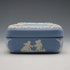 1969 Pale Blue Wedgwood Jasperware Square Lidded Box