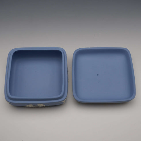 1969 Pale Blue Wedgwood Jasperware Square Lidded Box