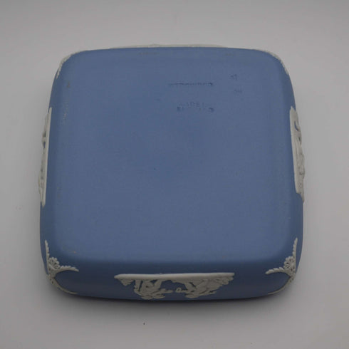 1969 Pale Blue Wedgwood Jasperware Square Lidded Box