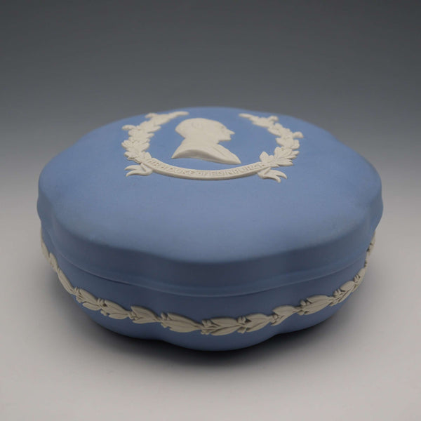 1972 Wedgwood Jasperware Duke of Edinburgh Lidded Box Pale Blue