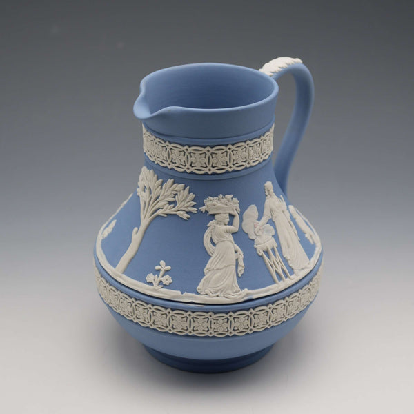 1977 British Wedgwood Jasperware Jug, Pale Blue
