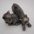 British Comyns Two Kittens Silver Plated Sculpture Figurine