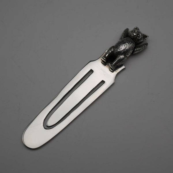 UK Carrs Movable Teddy Bear Sterling Silver Bookmark 7.7g Boxed