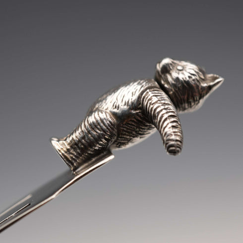 UK Carrs Movable Teddy Bear Sterling Silver Bookmark 7.7g Boxed