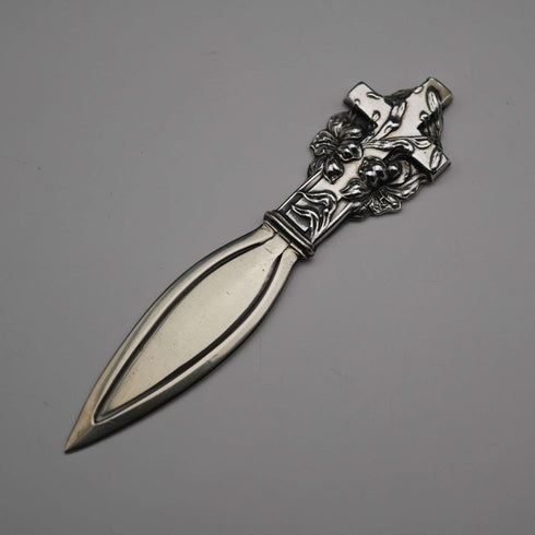 US Vintage Cross Adorned Sterling Silver Bookmark 13g