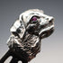 Vintage Ruby-Eyed Animal Head Sterling Silver Bookmark Set of 7, total 27g
