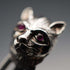 Vintage Ruby-Eyed Animal Head Sterling Silver Bookmark Set of 7, total 27g