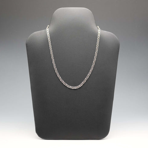 Vintage Sterling Silver Anchor Link Necklace 45cm 15g