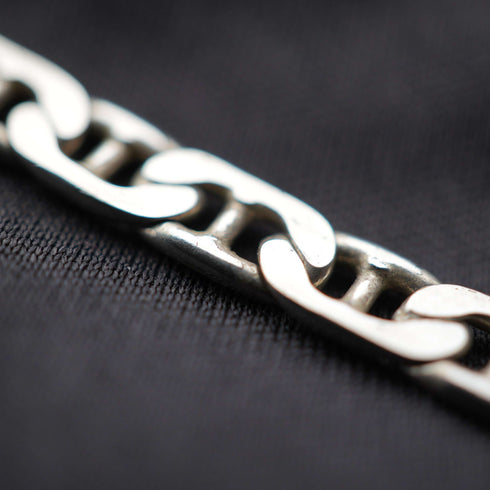 Vintage Sterling Silver Anchor Link Necklace 45cm 15g