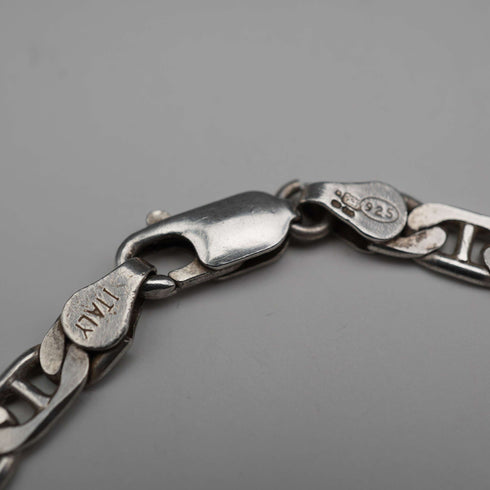 Vintage Sterling Silver Anchor Link Necklace 45cm 15g