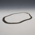 British Vintage Sterling Silver Flowing Plate Link Necklace 40cm 21g