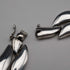 US Vintage Bill Schiffer Sterling Silver Leaf Link Necklace 42cm 102g