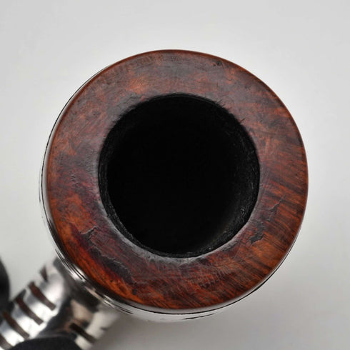 Mid-20th Century US Vintage Silver Overlay Golfer Motif Smoking Pipe