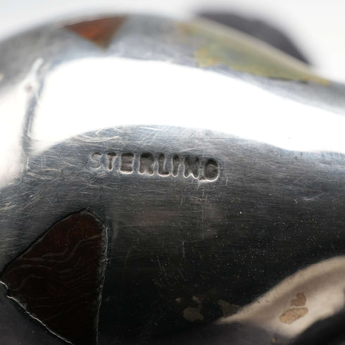Mid-20th Century US Vintage Silver Overlay Golfer Motif Smoking Pipe