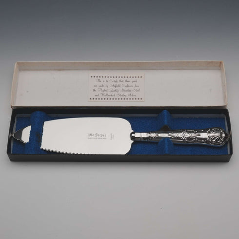 1989年 英国ヴィンテージ 純銀製ハンドル パイサーバー 箱入り Harrison Brothers