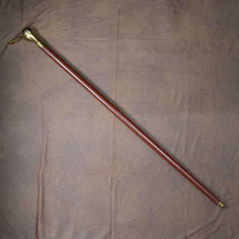 ヴィンテージ ダークタンシャフト 真鍮製ジョッキーハンドル ステッキ 杖 93cm
