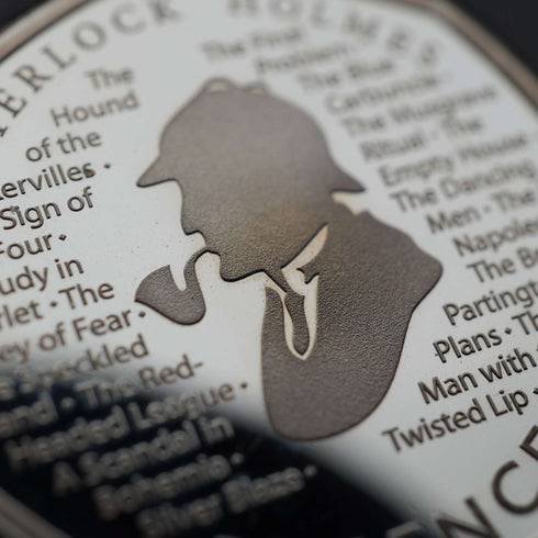 英国 「シャーロック・ホームズ」 50ペンス記念銀貨 RoyalMint ケース・説明書付