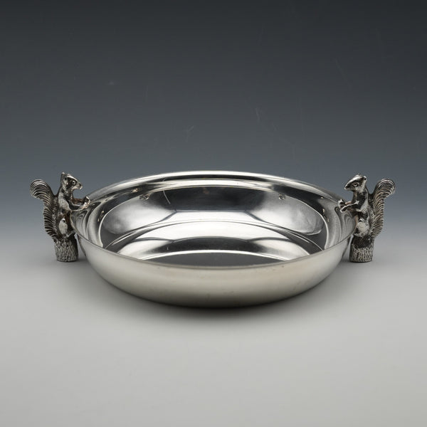 UK Vintage Silver Plate Squirrel Double Dish 20cm Diameter Viners