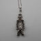 Vintage Moveable Clown Charm Sterling Silver Pendant with Sterling Silver Necklace 6.4g