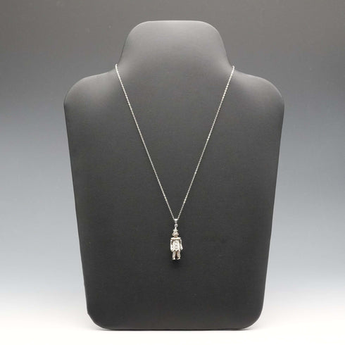 Vintage Moveable Clown Charm Sterling Silver Pendant with Sterling Silver Necklace 6.4g