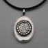 Antique Sterling Silver Locket Pendant with Leather Necklace 15.5g