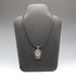 Antique Sterling Silver Locket Pendant with Leather Necklace 15.5g