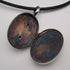 Antique Sterling Silver Locket Pendant with Leather Necklace 15.5g