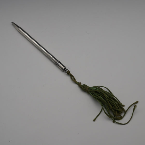 British Vintage Life Long Sterling Silver Mini Propelling Pencil with Tassel