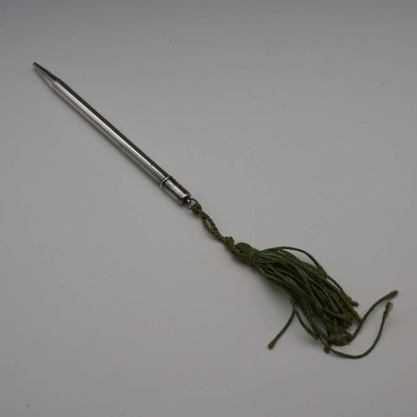 British Vintage Life Long Sterling Silver Mini Propelling Pencil with Tassel