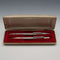 1979 English Vintage Sterling Silver Ballpoint Pen & Propelling Pencil by William Manton Ltd with Case