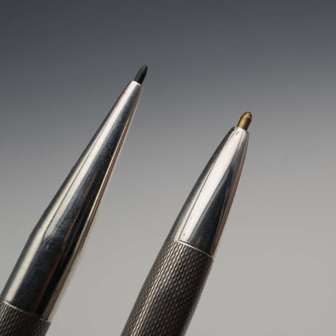 1979 English Vintage Sterling Silver Ballpoint Pen & Propelling Pencil by William Manton Ltd with Case