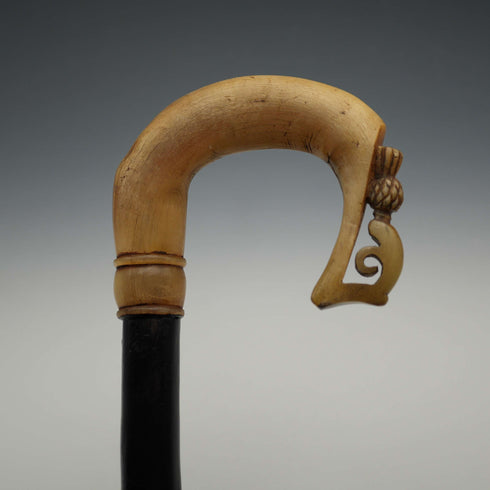 Vintage Blackthorn Scottish Shepherd's Crook Walking Stick 94cm