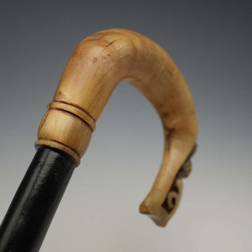 Vintage Blackthorn Scottish Shepherd's Crook Walking Stick 94cm