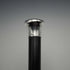 1965 Vintage British Black Shaft Sterling Silver Plain Rondel Handle Walking Stick 90cm