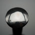 1965 Vintage British Black Shaft Sterling Silver Plain Rondel Handle Walking Stick 90cm