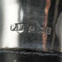 1965 Vintage British Black Shaft Sterling Silver Plain Rondel Handle Walking Stick 90cm