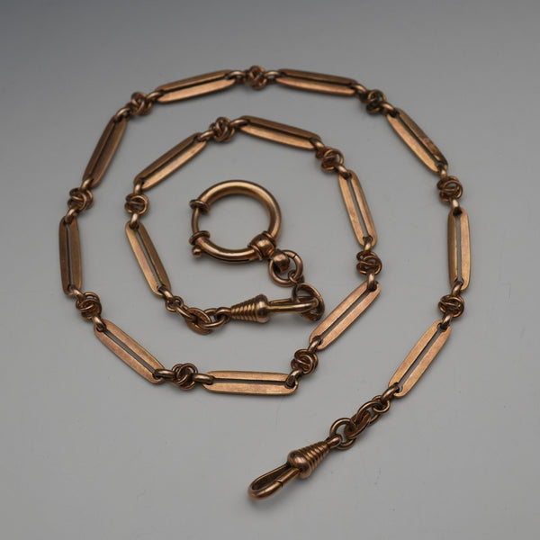 Vintage Gold Filled Albert Chain with Swivel Clasps, 50cm Total Length
