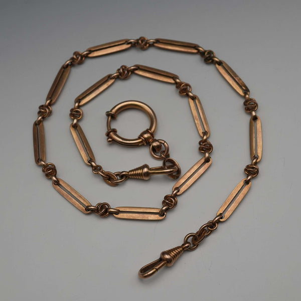 Vintage Gold Filled Albert Chain with Swivel Clasps, 50cm Total Length