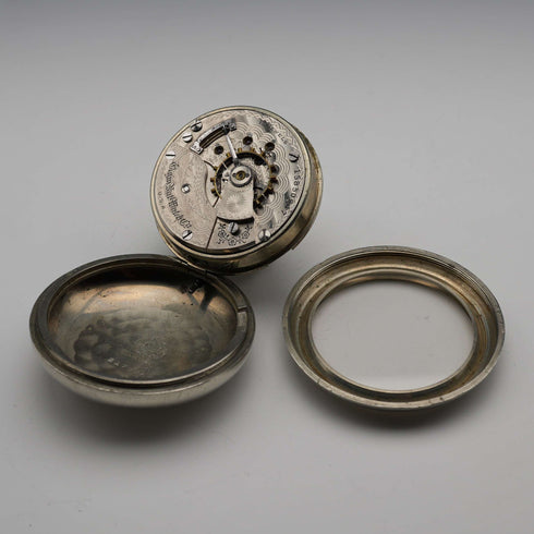 約1911年 ELGIN 懷錶 機械式 直徑58毫米 18號 機芯 合金錶殼 運作良好