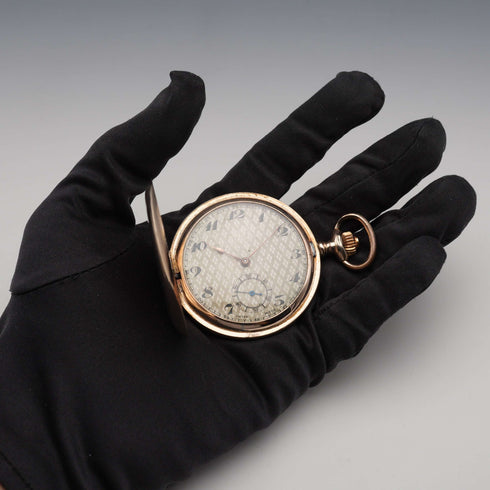 Circa 1920 Antique Tavannes Pocket Watch Gold-Filled Hunter Case Good Working Order