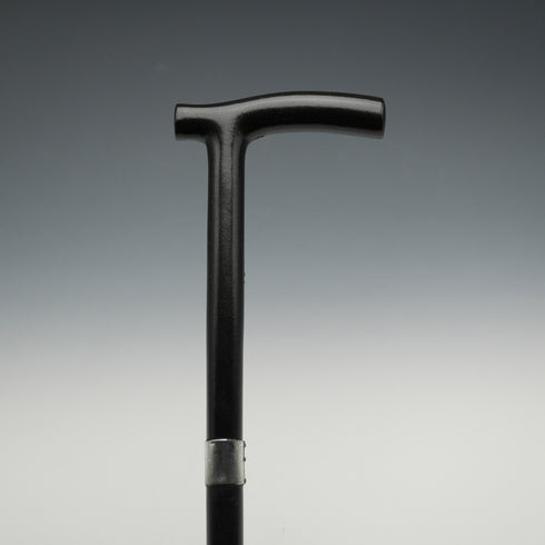 1908년 영국 앤틱 블랙 샤프트 더비 핸들 순은 장식 경량 스틱 지팡이 91cm