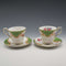 UK Vintage Paragon "Rockingham Green" Demitasse Cup & Saucer Pair