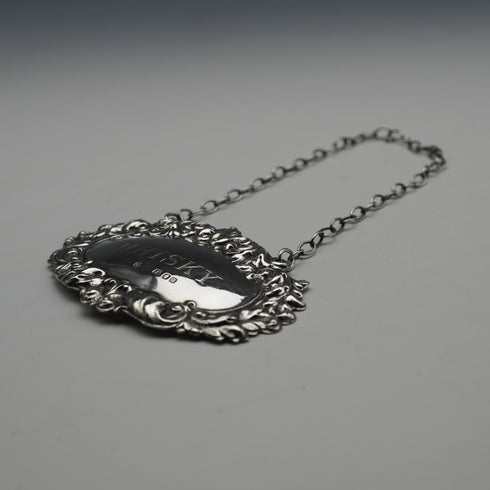 United Kingdom Vintage Sterling Silver Whisky Decanter Label D J Silver 9.7g