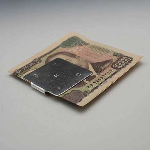 Pinza para billetes de plata esterlina de forma cuadrada, L J Millington, Reino Unido, 16 g