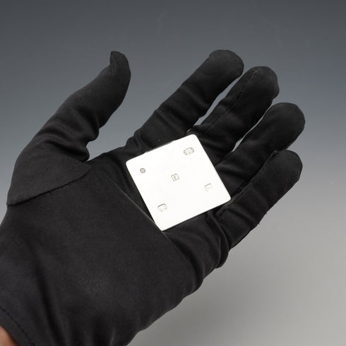 Pinza para billetes de plata esterlina de forma cuadrada, L J Millington, Reino Unido, 16 g