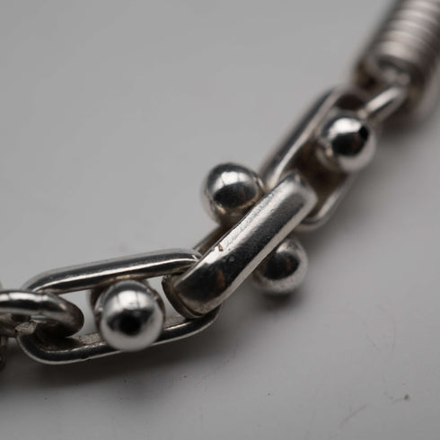 Cadena de plata de ley con diseño industrial vintage, 61 cm, 76 g