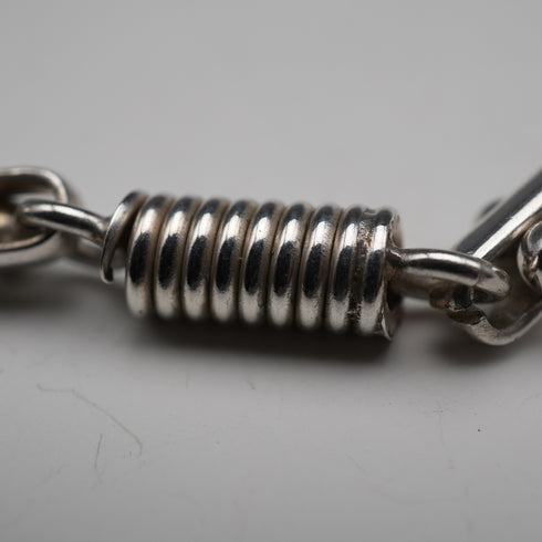 Cadena de plata de ley con diseño industrial vintage, 61 cm, 76 g