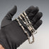 Cadena de plata de ley con diseño industrial vintage, 61 cm, 76 g