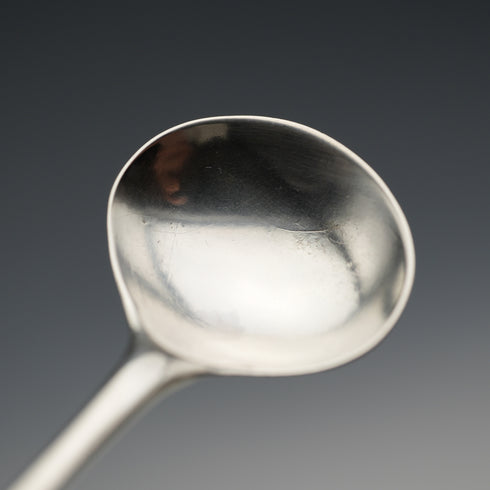 1794 Antique English Sterling Silver Salt Spoon, Old English Pattern, Solomon Hougham, 8g