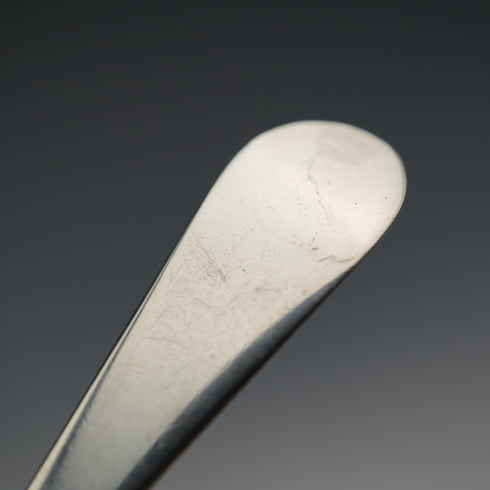 1794 Antique English Sterling Silver Salt Spoon, Old English Pattern, Solomon Hougham, 8g